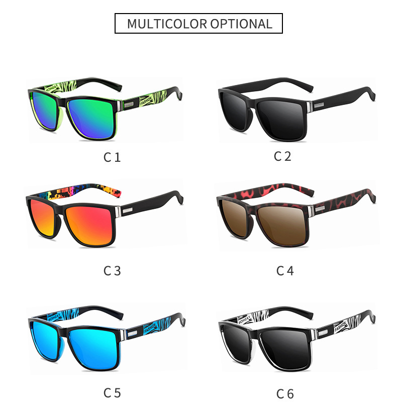 Sports Solid Color Tac Square Full Frame Men's Sunglasses display picture 4