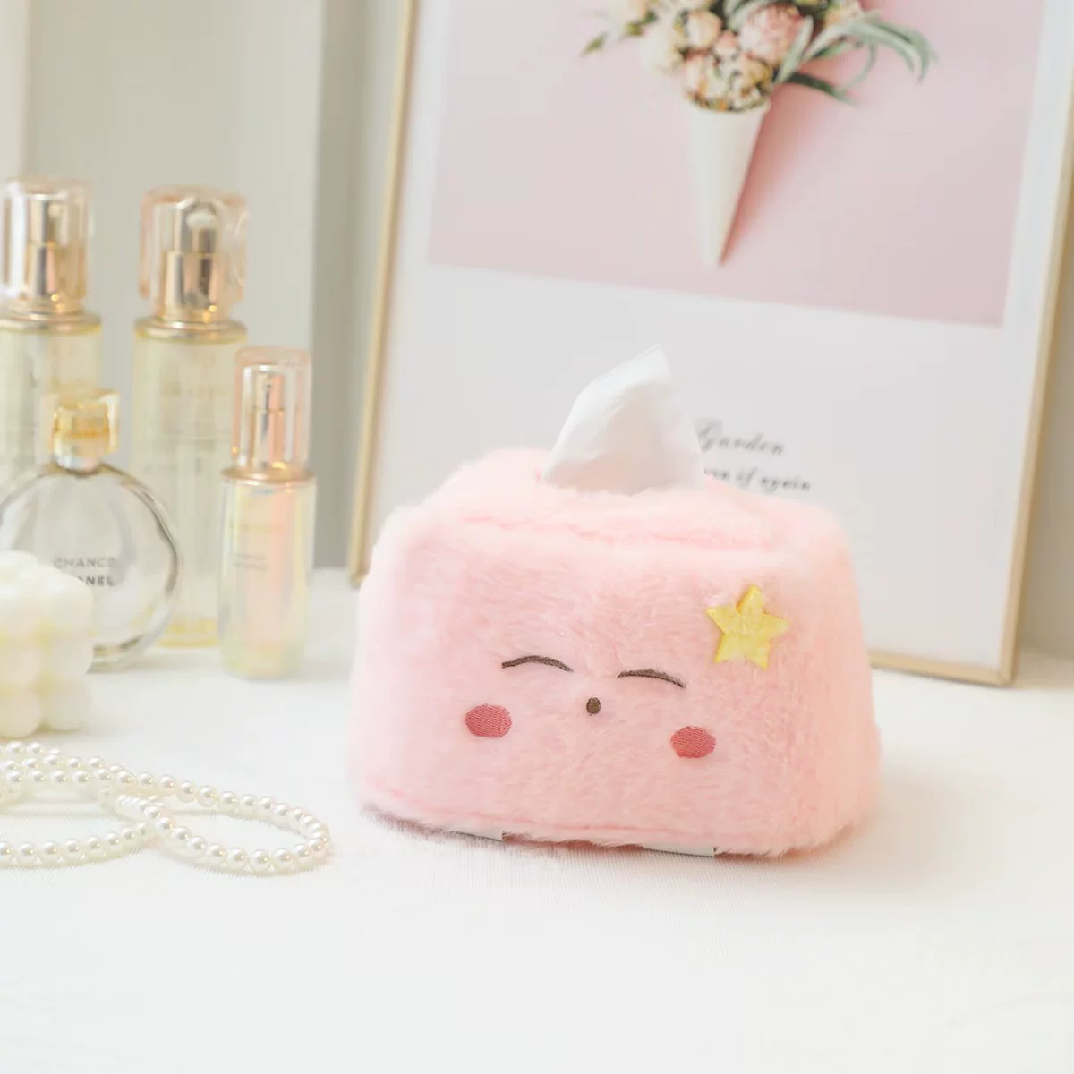 Cute handheld plush pencil case, organizer bag, cosmetic bag
