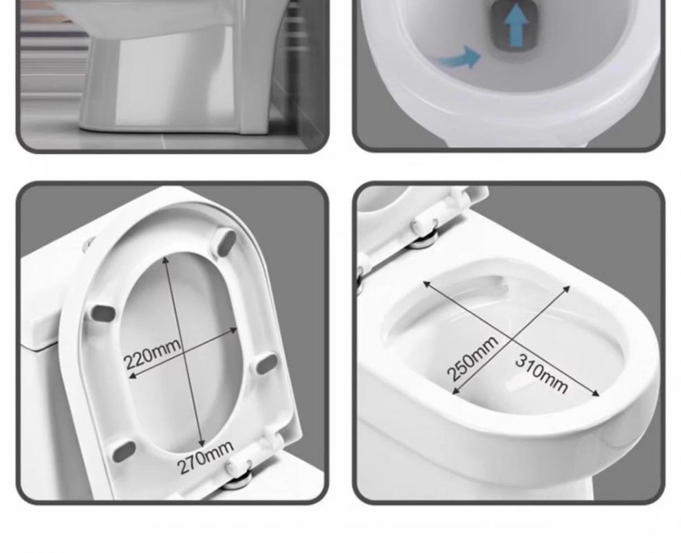 Household large-diameter anti-odor siphonic toilet, ordinary ceramic bathroom seat, essential for hotels undefined