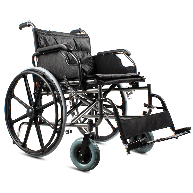 Silla de ruedas plegable manual personalizada de acero ultraligero para personas mayores con discapacidad empujando patineta manual silla de ruedas