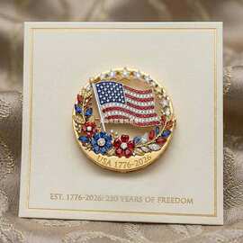US 250th Anniversary Enamel Brooch Pin美国250周年搪瓷胸针别
