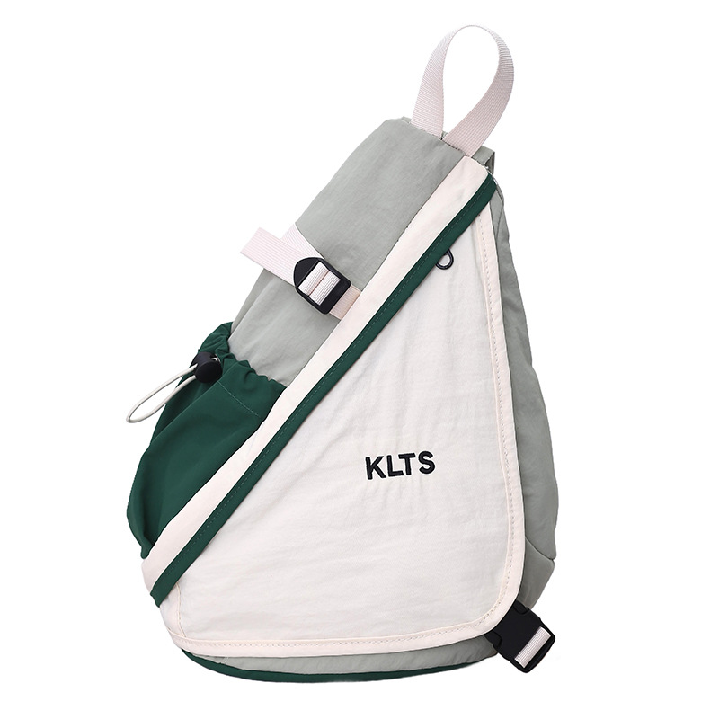 Coreano Chao Cool bolso de pecho para niños y niñas, moda de color contrastante, mochila de bebé de gran capacidad, mochila de hombro para niños casuales al aire libre