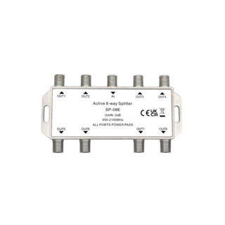 Active 8-way Splitter   带增益放大电视信号有源八功分器 SP08E