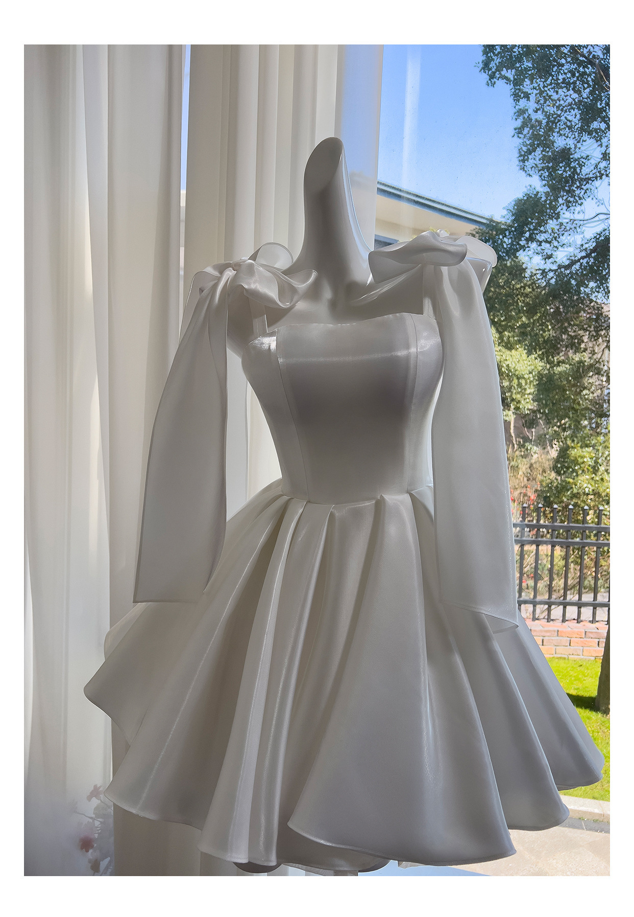 French-style Vintage Bow-tie 2026 New Model, Puffy Skirt, Strapless Mini Dress For Birthday Party_ecoleips.com