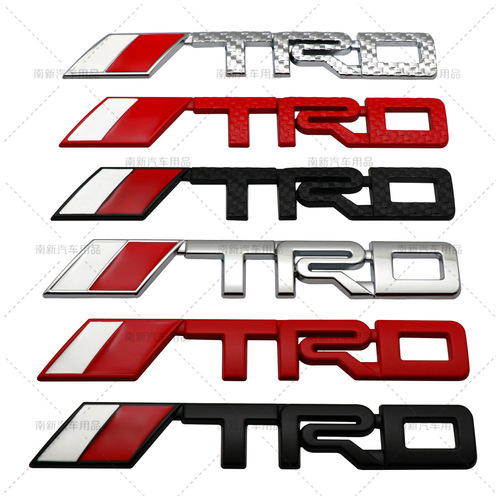 Suitable for Toyota TRD personalized modified body side car three-dimensional car logo carbon fiber TRD rear logo trunk sticker
