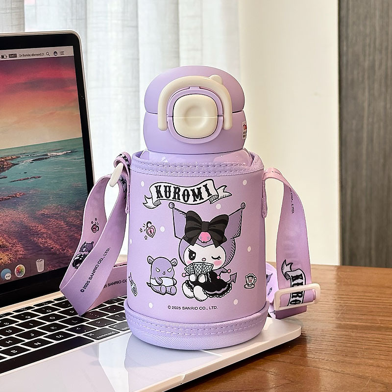 Sanrio Koolomi tazas de agua para niños niñas 316 tazas de agua de paja para estudiantes de primaria para ir a la escuela hervidor de agua nuevo