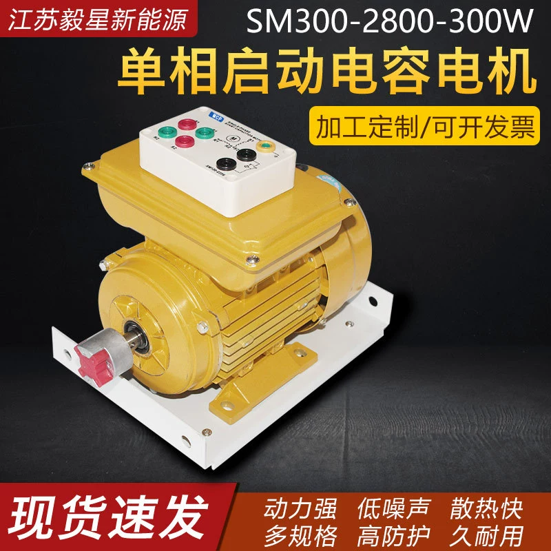 Однофазный Запуск конденсаторного двигателя 220 В Однофазное сопротивление Начало обучения двигателя Бесщеточный двигатель переменного тока микро постоянного тока