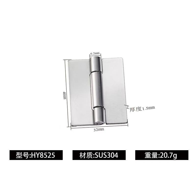 Acero inoxidable 304 bisagras de 1,5 pulgadas muebles puertas y ventanas de gabinete puerta de gabinete engrosado bisagras accesorios de hardware plegables al por mayor
