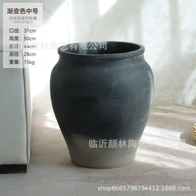 Flores de cemento retro alto estómago gran piso ventilado sala de estar hotel vestíbulo verde decoración maceta fuerte y duradera