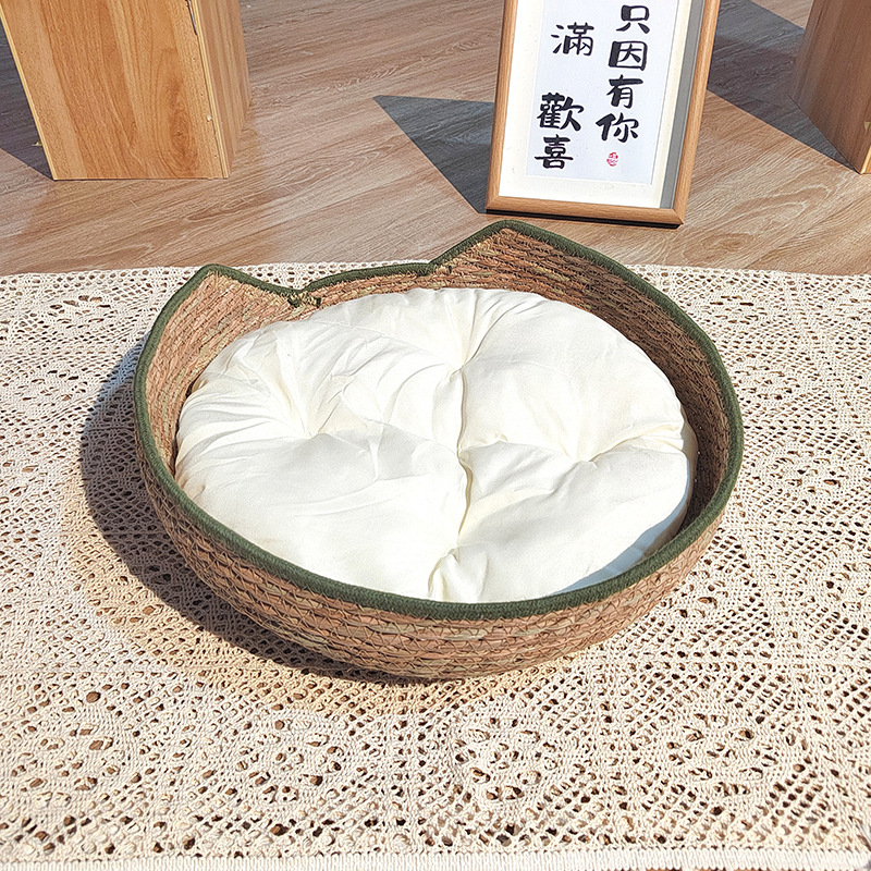 고양이귀 아미 그린 + 화이트 화장솜