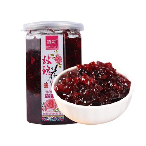 Yunnan Rose Sauce 400g Rose Stuffed Ice Powder Ingredients Rose Fillings Live Broadcast Source Factory Wholesale