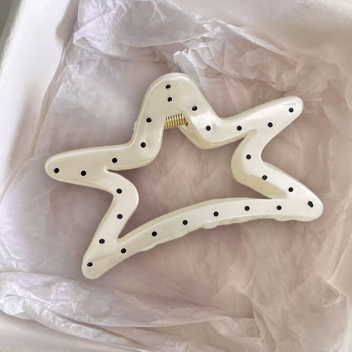 Pearlescent polka dot five-pointed star