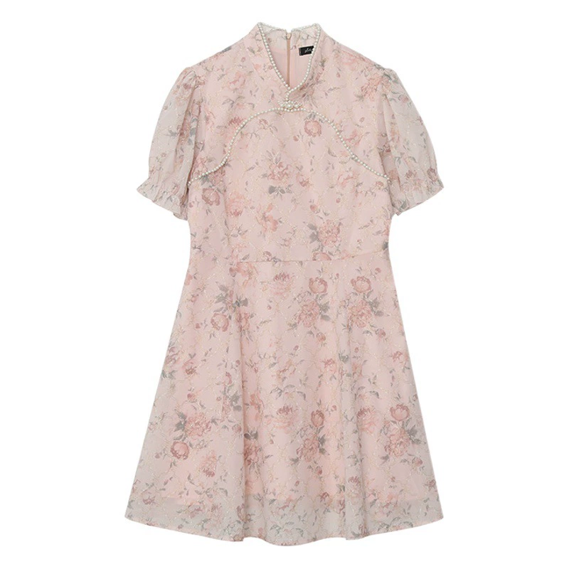 Y856 Xia Xintin Plus Fat mm дизайнерское платье с вышивкой Стильное кружевное платье средней длины в национальном стиле Cheongsam