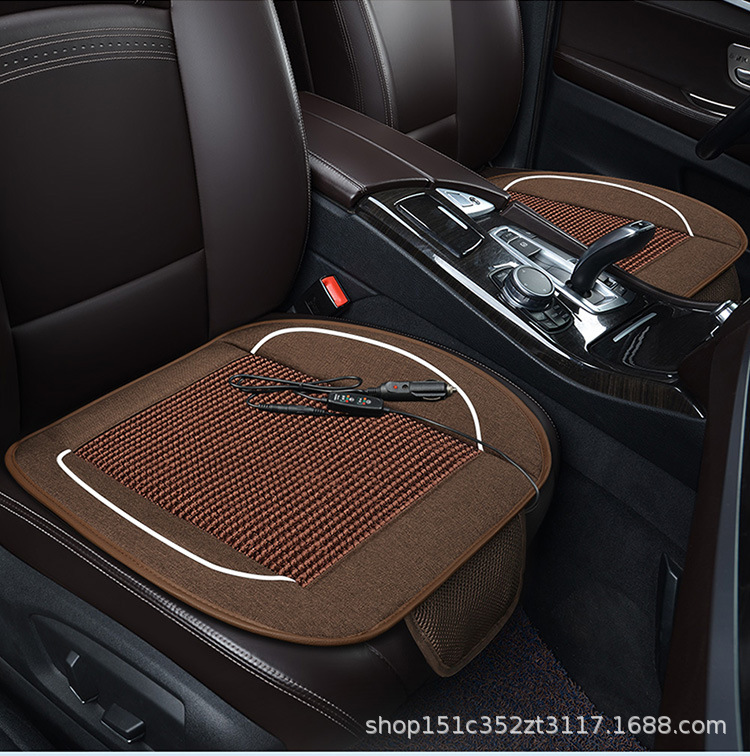 Car ventilation cushion with fan cooling cooling ice silk cooling cushion breathable truck backrest massage blowing seat cushion