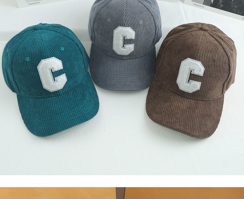 New Baseball Cap for Women in Autumn and Winter, New Corduroy Sports C-letter Internet Famous Outdoor, Same Style Men's Hard Top Duck Tongue Hat_voghion.com