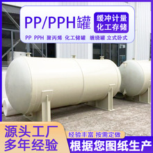 聚丙烯塑料PPH搅拌罐卧式储罐压力容器PP缠绕储罐化工腐蚀容器罐