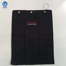 跨境超细纤维菠萝格球巾华夫格高尔夫毛巾厂家供应现货现发30*40