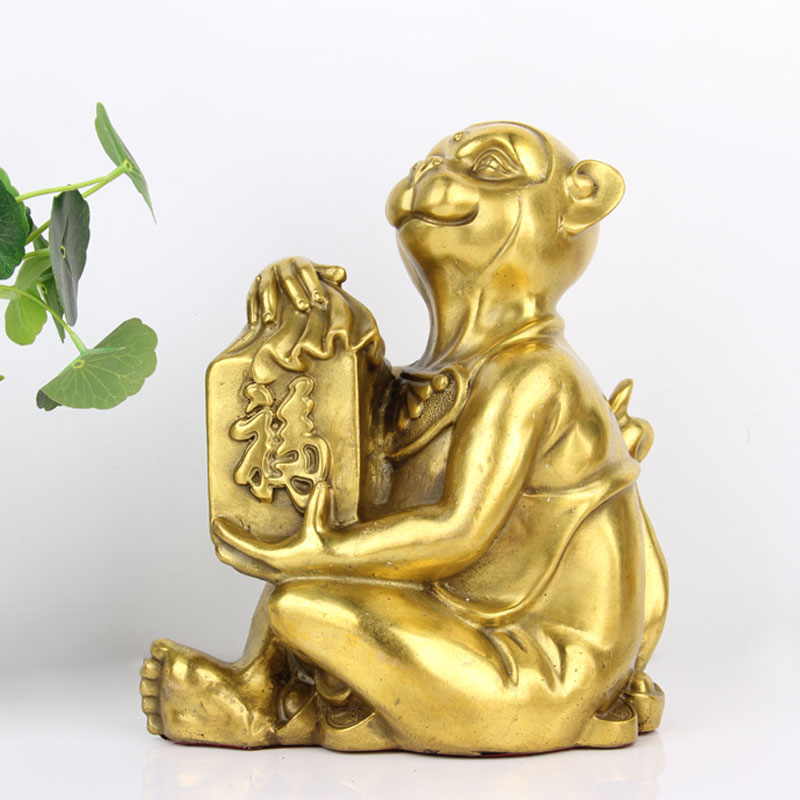 铜福印封侯摆件 铜官印猴 福猴摆件 工艺品 摆件