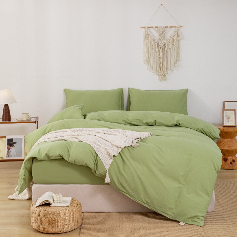 40 sábanas de algodón de cuatro piezas sin sábanas de aire impresas cubierta de tres piezas de cuatro piezas de color sólido de cuatro piezas de grado madre y bebé
