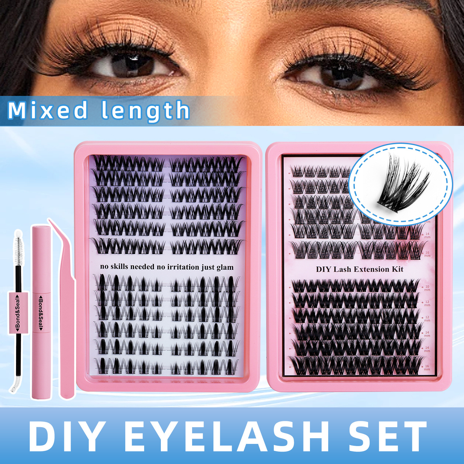 American dense false eyelashes natural cluster set segmentación false eyelashes perros ojos redondos perros suaves