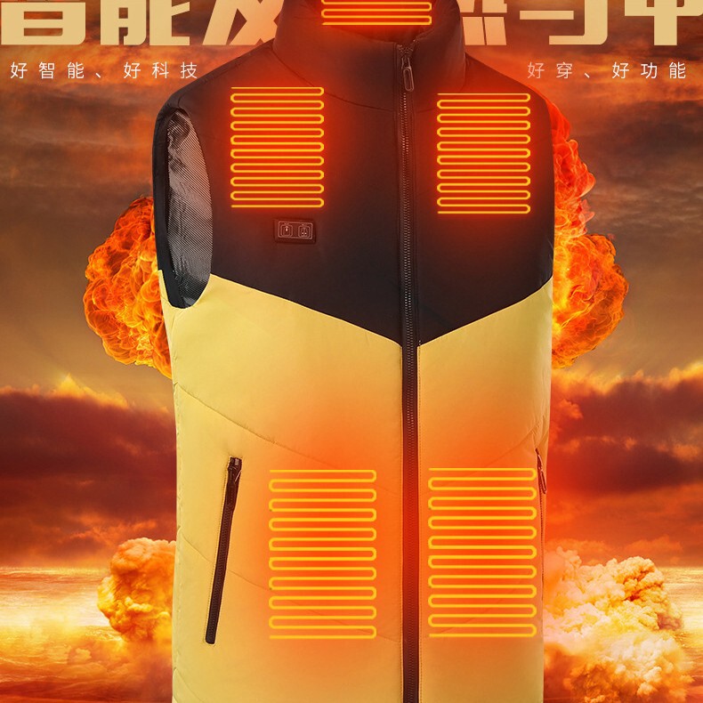 Special for AliExpress heating vest double control intelligent heating vest USB electric heating clothing Amazon warm vest