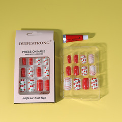 新款貼片高級可拆卸假指甲甲片指甲貼穿戴甲純色時尚簡約美甲批發