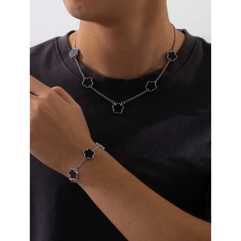 K 48973 Clover jewelry set 五叶首饰套装跨境速卖通亚马|ru