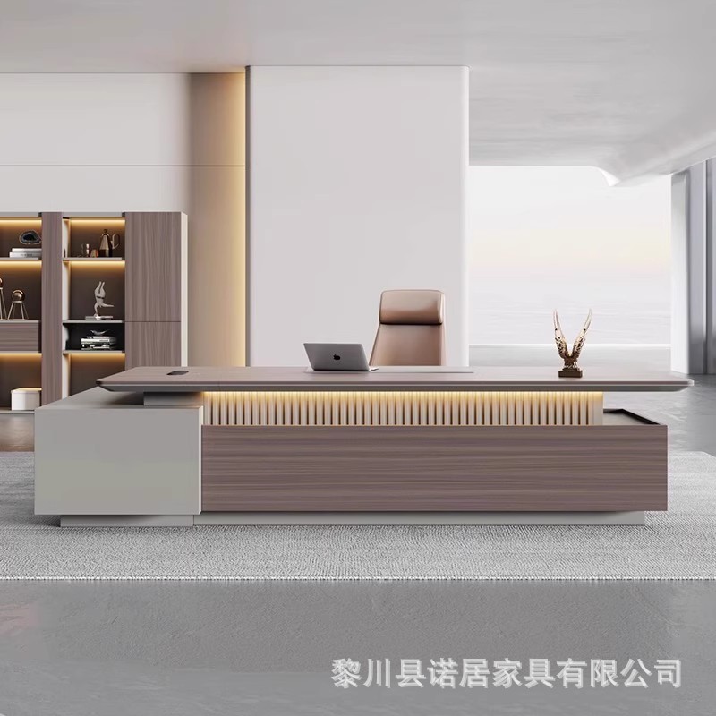 大班オフィス家具、大班デスク、オフィスデスクと椅子のワンストップ購入、モダンでシンプルなボスデスク、プレジデント|undefined