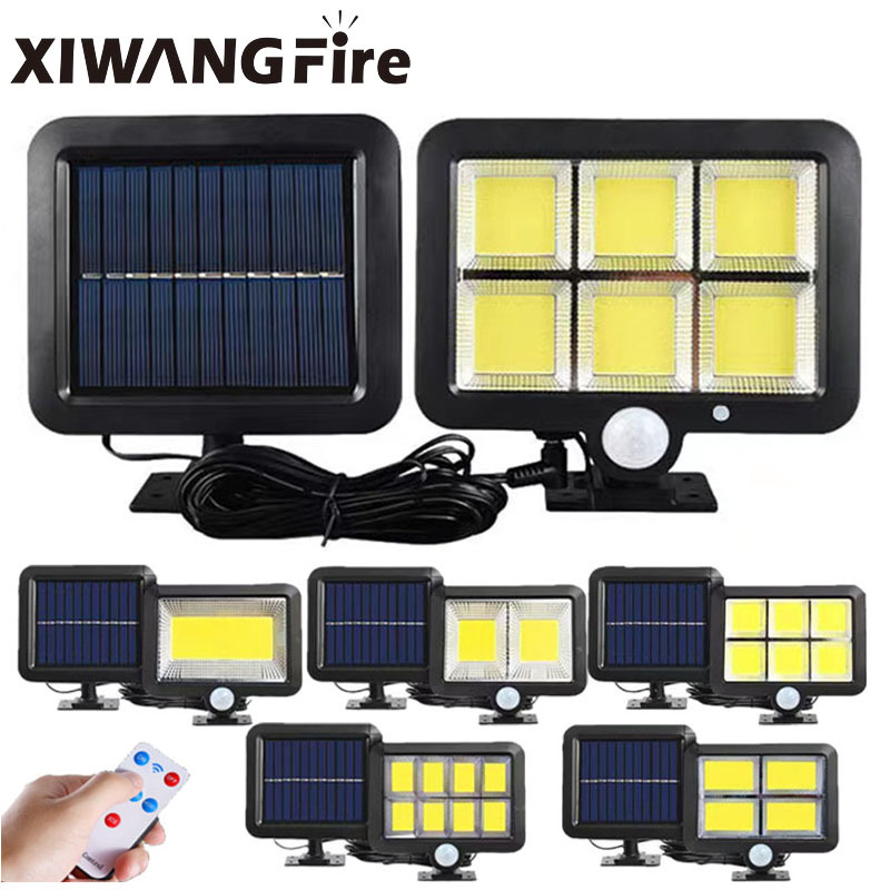 Lámpara de pared dividida solar transfronteriza al aire libre impermeable Cuerpo Humano inducción lámpara solar luz DE EMERGENCIA múltiple opcional