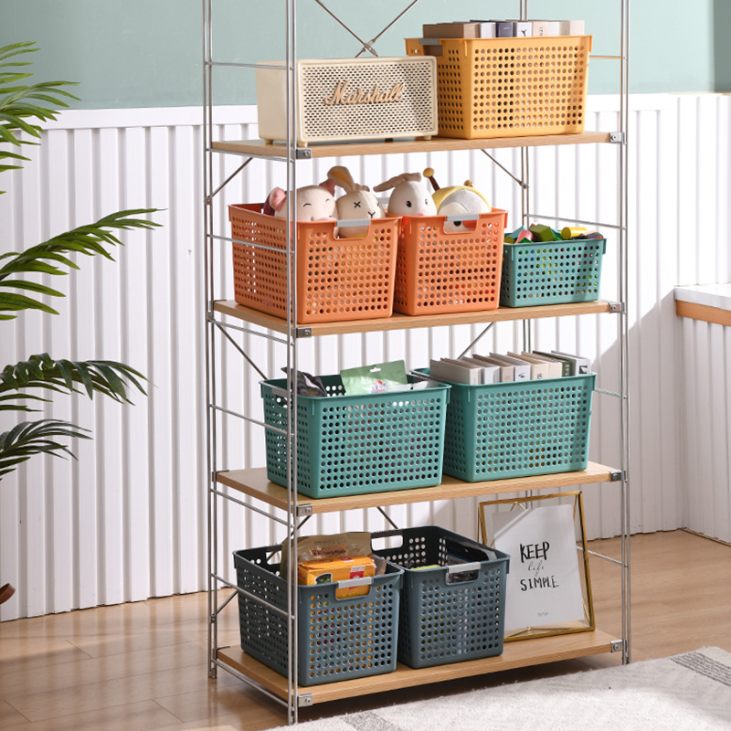Colorful snack miscellaneous storage box toy organization basket home cabinet item basket storage plastic kitchen desktop