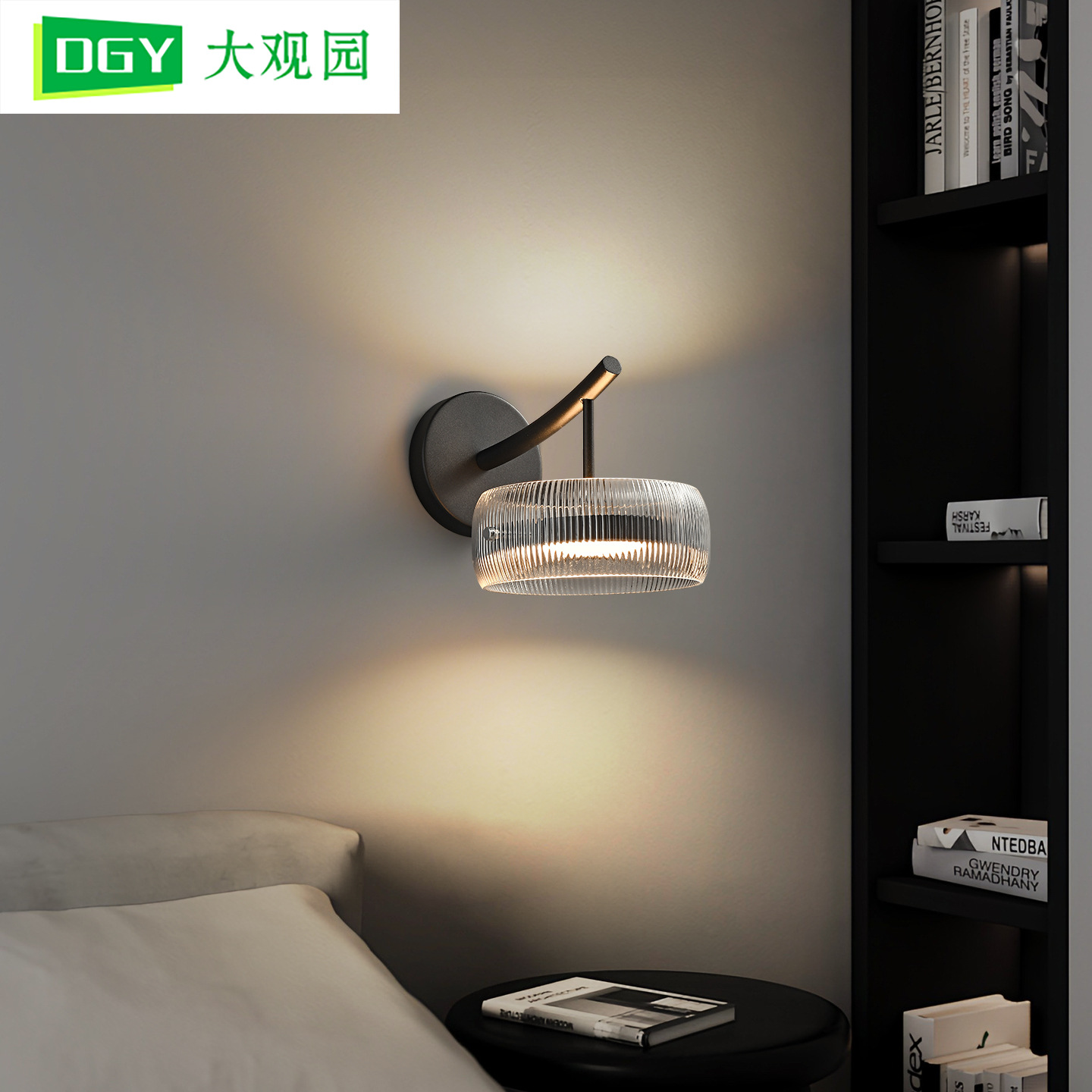 Luz de pared de cabecera de cama de protección de ojos de espectro completo simple y lujosa atmósfera de fondo de la sala de estar lámpara de pared de alta calidad 486L