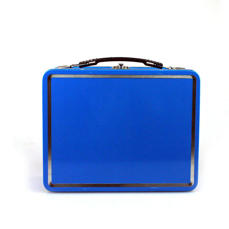 食品包装金属铁盒 礼赠品包装手挽金属午餐盒 lunch tin box