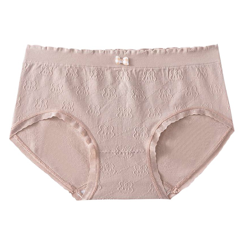 Ropa interior de mujer Algodón puro entrepierna antibacteriana transpirable cintura media más tamaño triángulo ropa interior corta verano delgada ropa interior de niña sin costuras