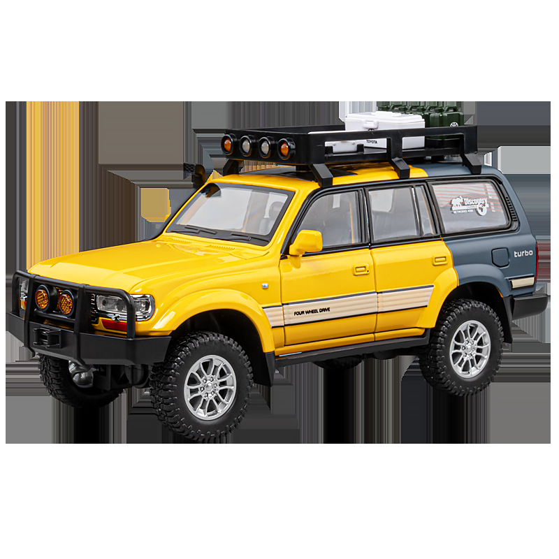 Simulación 1: 24 Rand Cool Road Coat modelo de automóvil de aleación Toyota SUV modelo de automóvil todoterreno juguete decoración