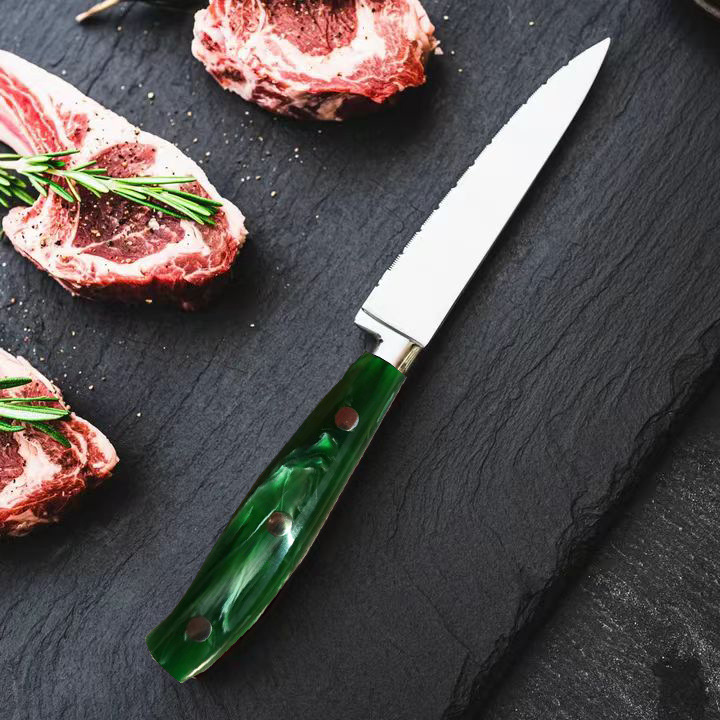 스테이크 나이프 포레스트 그린 핸들