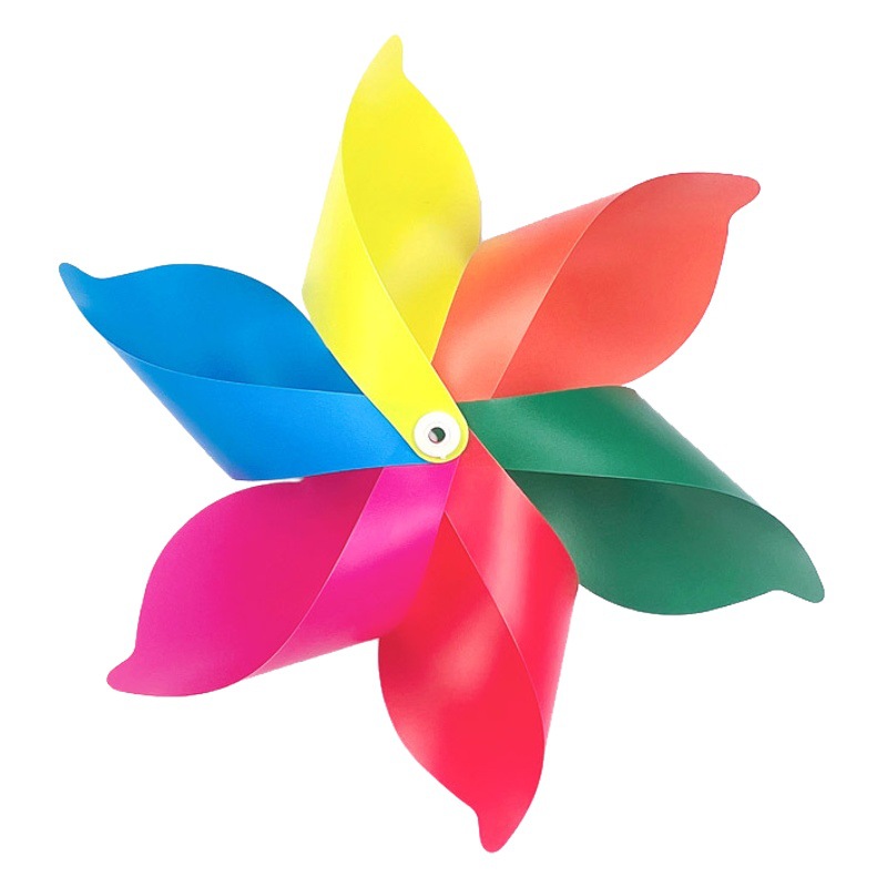 Rainbow Corridor Colorful Windmill Outdoor Decoration Scenic Spot Promotional Small Windmill Accessories Children's Toys Wholesale in Stock
