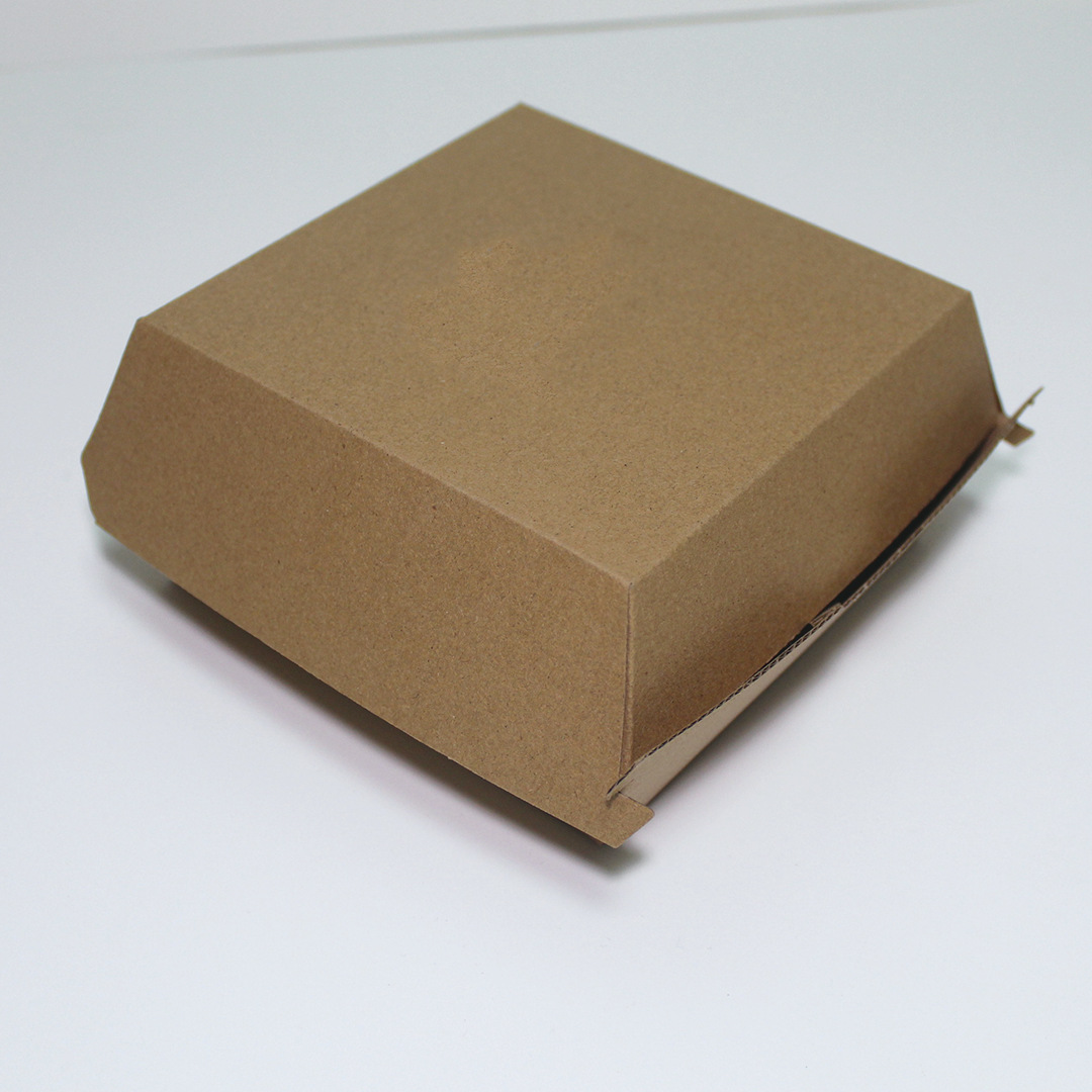 Caja de embalaje kraft para perros calientes fritos, bocadillos personalizados, caja de comida para llevar, caja de hamburguesas onduladas, papel ondulado especial
