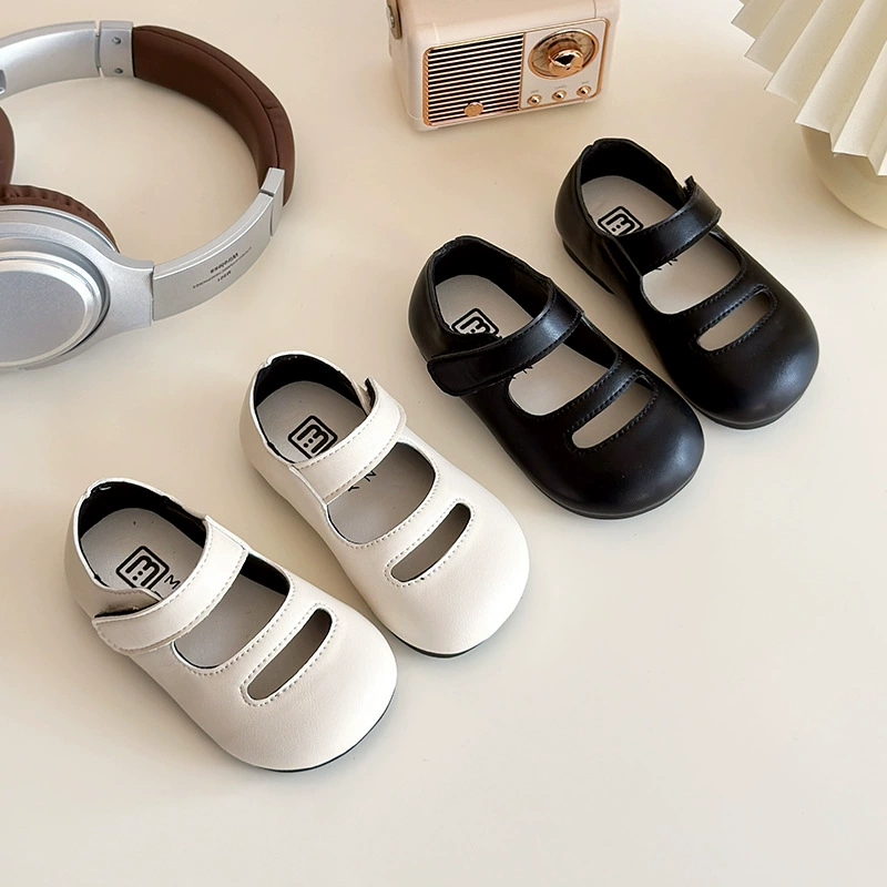 2025 Весенняя и Осенняя корейская версия женской моды Мэри Джейн обувь малышка мягкая подошва одиночные туфли для детей мелкая кожаная обувь