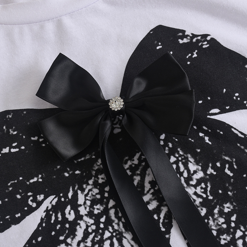 Casual A Diario Mujeres Estilo Oscuro Ropa De Calle Nudo De Lazo Spandex Poliéster Tejido De Punto Traje De Ocio Conjuntos De Pantalones Cortos display picture 8