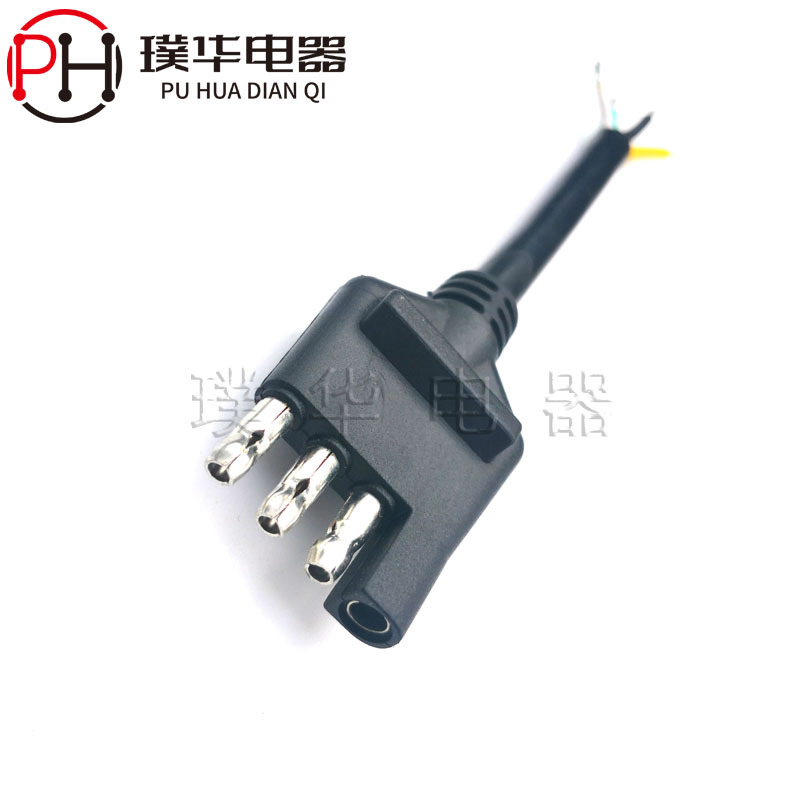 4芯SAE电源线 4插SAE拖车线 4.5子弹头拖车信号灯改装连接线18AWG