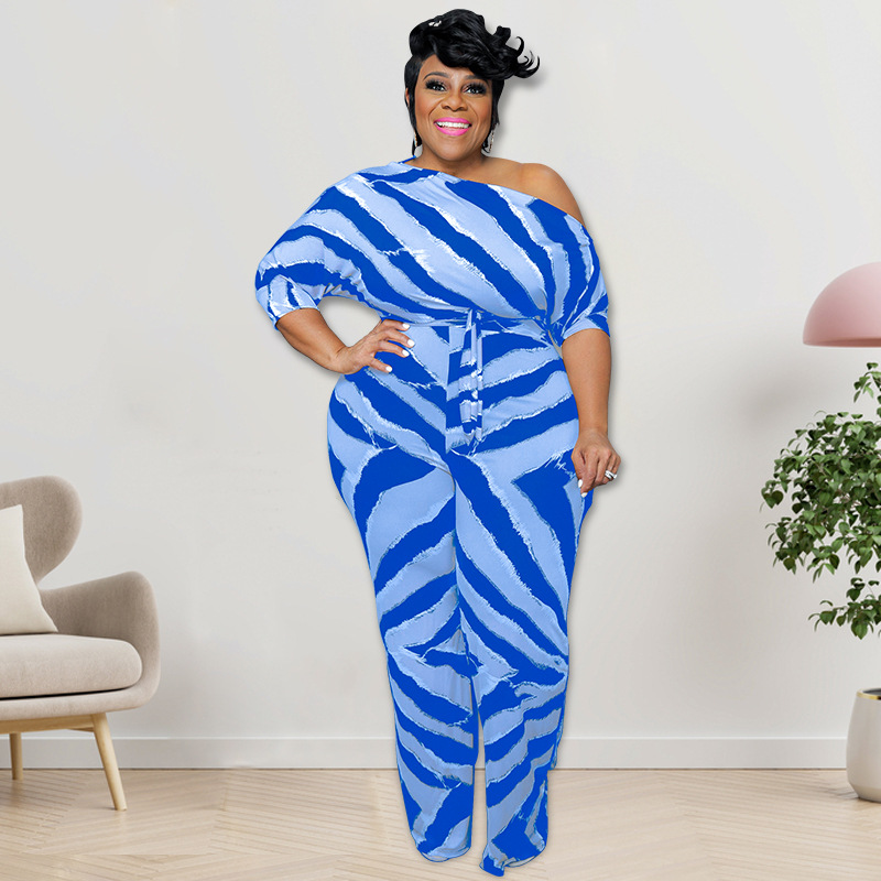 Women's Clothing Plus Size Women's Sexy Off-Shoulder Jumpsuit Long Sleeve For Formal & Casual For Women Plus Size_ecoleips.com