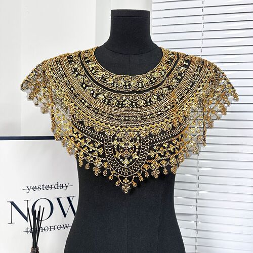 Solid color, heavy industry, lace, sequins, embroidery, shawl, fake collar, new dinner party dress, cheongsam, and jacket