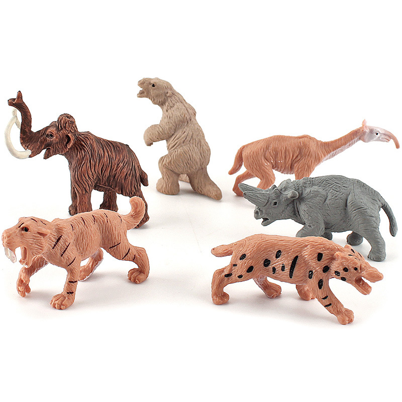 Transfronterizos Simulación de niños Prehistórica Modelo de animales Mamut sólido Volcán Pino Lazo de la tierra Ornamento estático