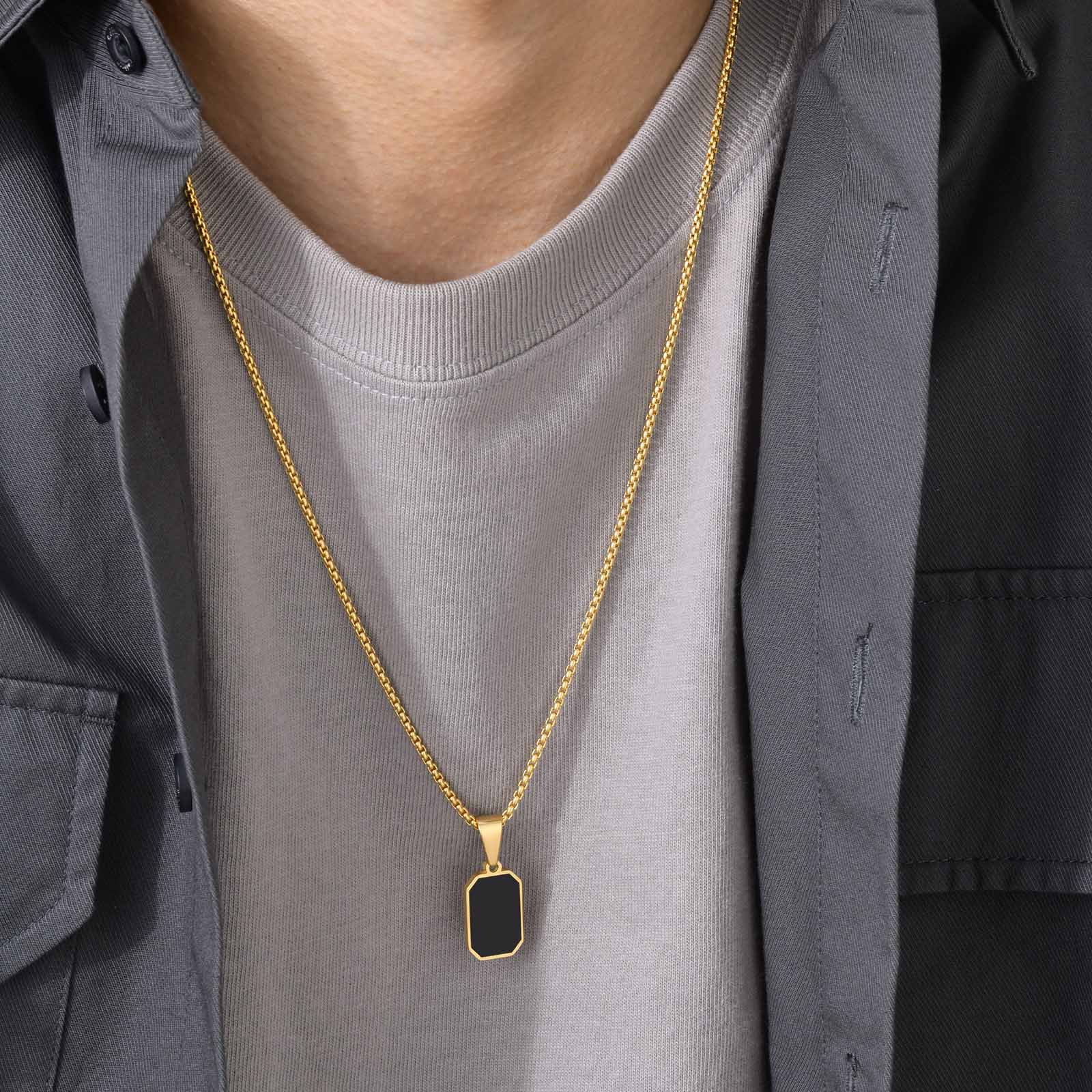 7g Weight Pendant Jewelry Making Type 18K Gold Plated Plating Material 201 Stainless Steel Chain Material 1 Piece Quantity Daily Occasion 201 Stainless Steel Material Geometric Pattern All Seasons Season Unisex Gender Polished Finish Polishing Design Simple Style Style Simple Style Geometric 201 Stainless Steel Polishing 18K Gold Plated Unisex 14