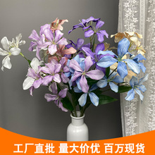 婚庆仿真花火焰兰嘉兰紫荆花酒店婚礼装饰网红墙店铺橱窗布置造景