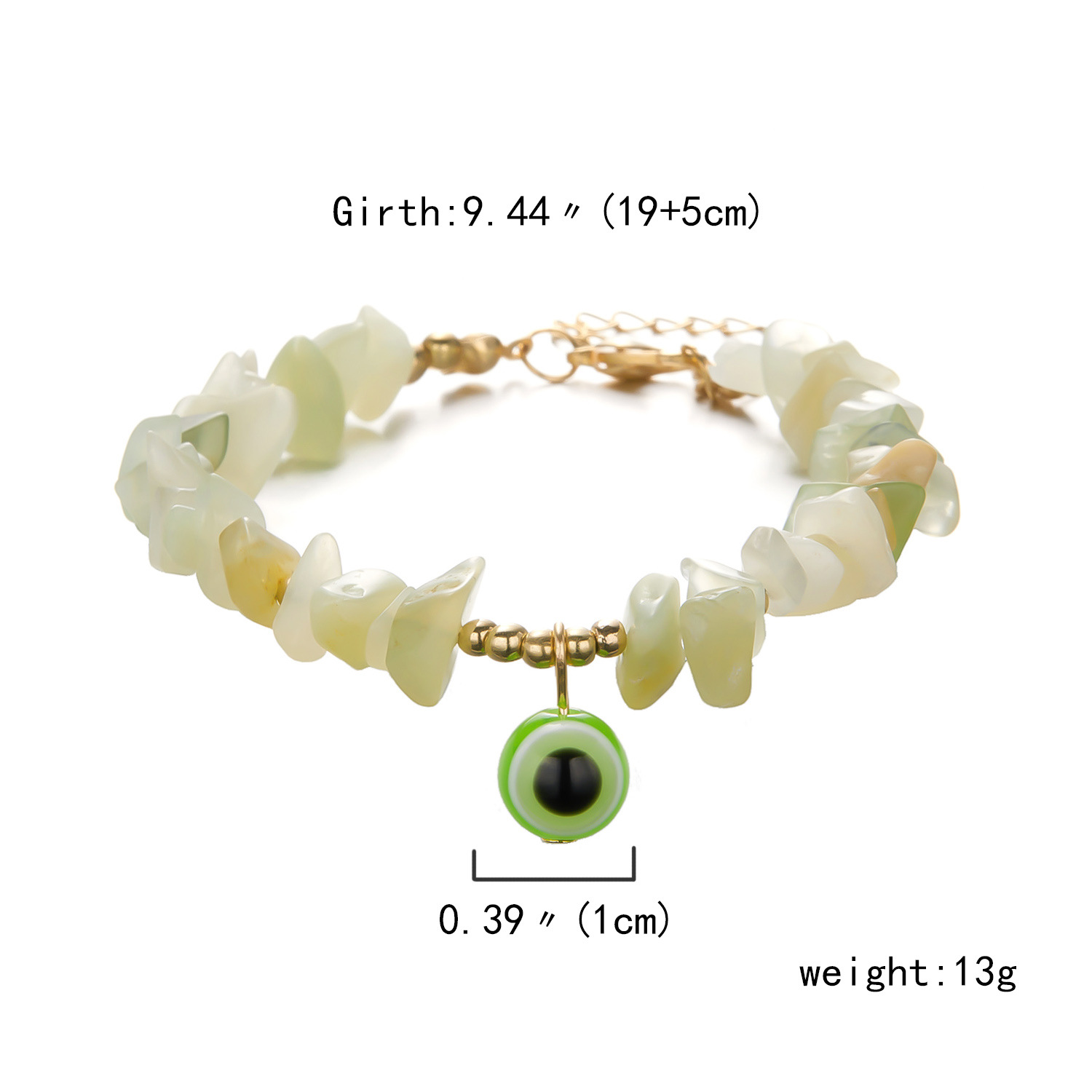 Fashion Eye Alloy Beaded natural stone Bracelets