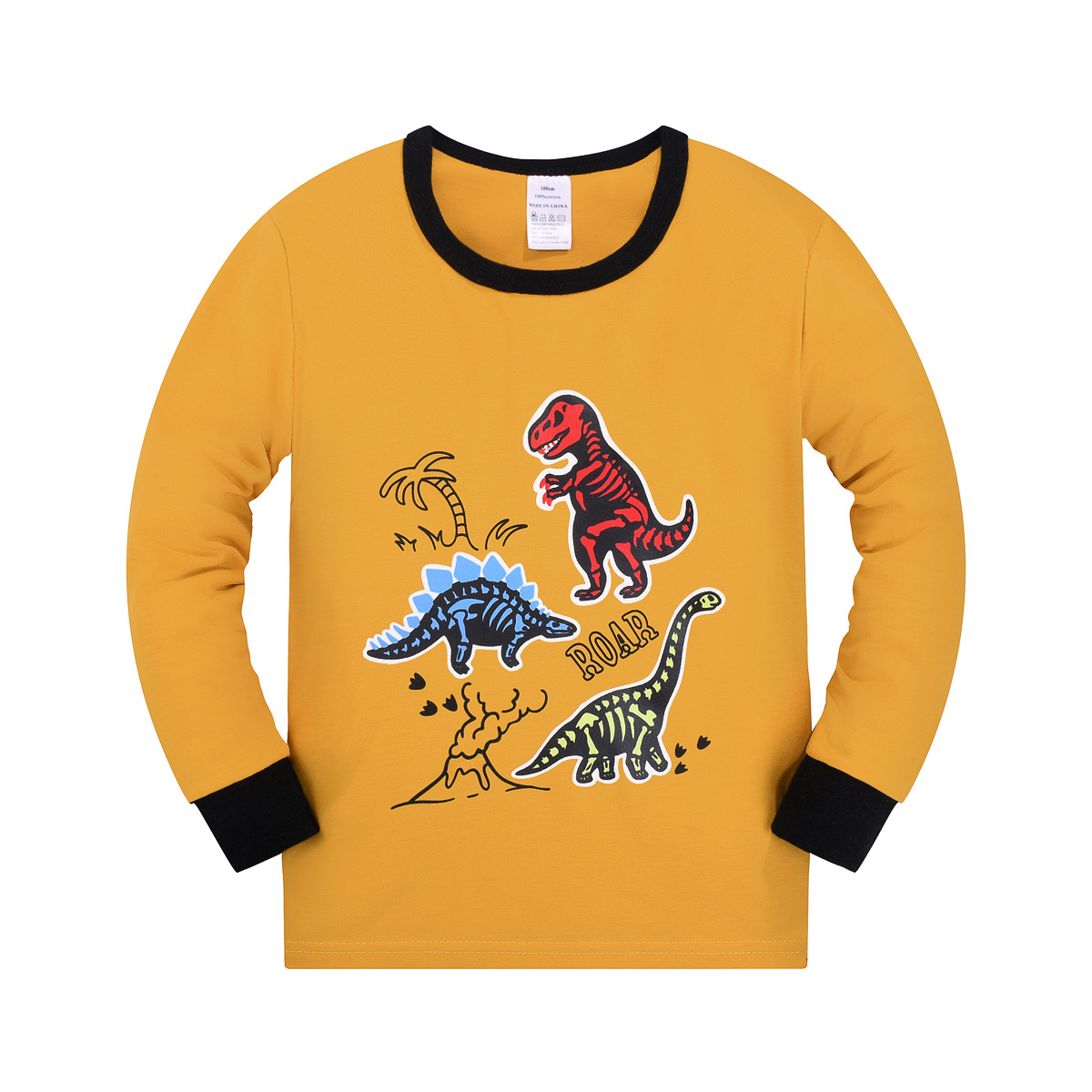 Pijamas para niños Otoño e Invierno Nuevos pijamas de dinosaurio para niños europeos y estadounidenses traje de homewear para niños de comercio electrónico transfronterizo