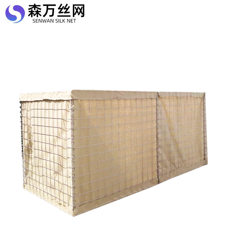 Jaula a prueba de explosiones de barrera de base de entrenamiento militar, ejercicio de muro de contención a prueba de explosiones plegable galvanizado, jaula militar a prueba de explosiones a prueba de explosiones