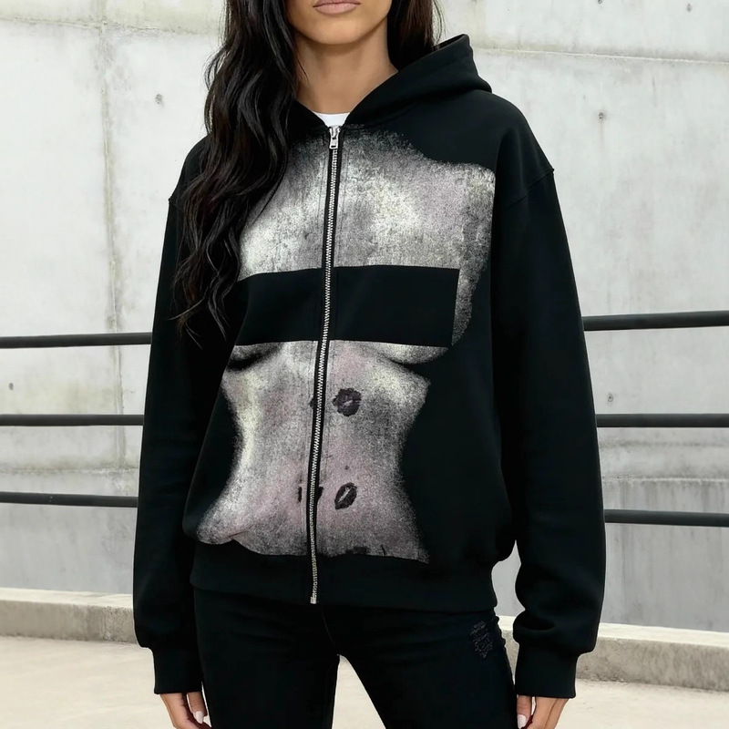 Egg Hooded Sweatshirt Autumn and Winter Skims Layered Look High-End Pullover Letter Pattern Print New Hoodie Egg Hooded Sweatshirt Autumn and Winter Skims Layered Look High-End Pullover Letter Pattern Print New Hoodie