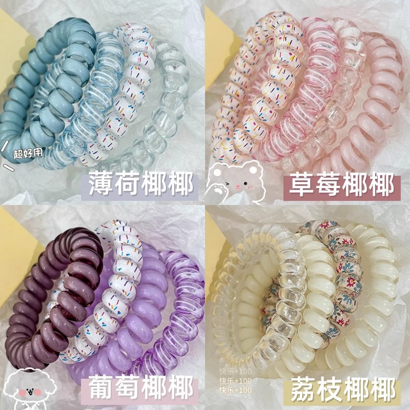 Línea telefónica bucle de cabello red 2025 nuevo cabello atado correa de cabello sin marcas cuerdas de cabello de alta sensación coreana bucle de cabello tocado